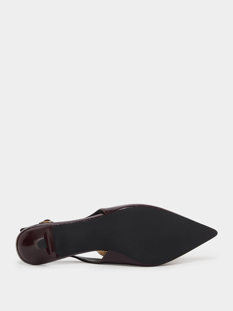 Zariya Slingback Buckle Kitten Heel Shoes