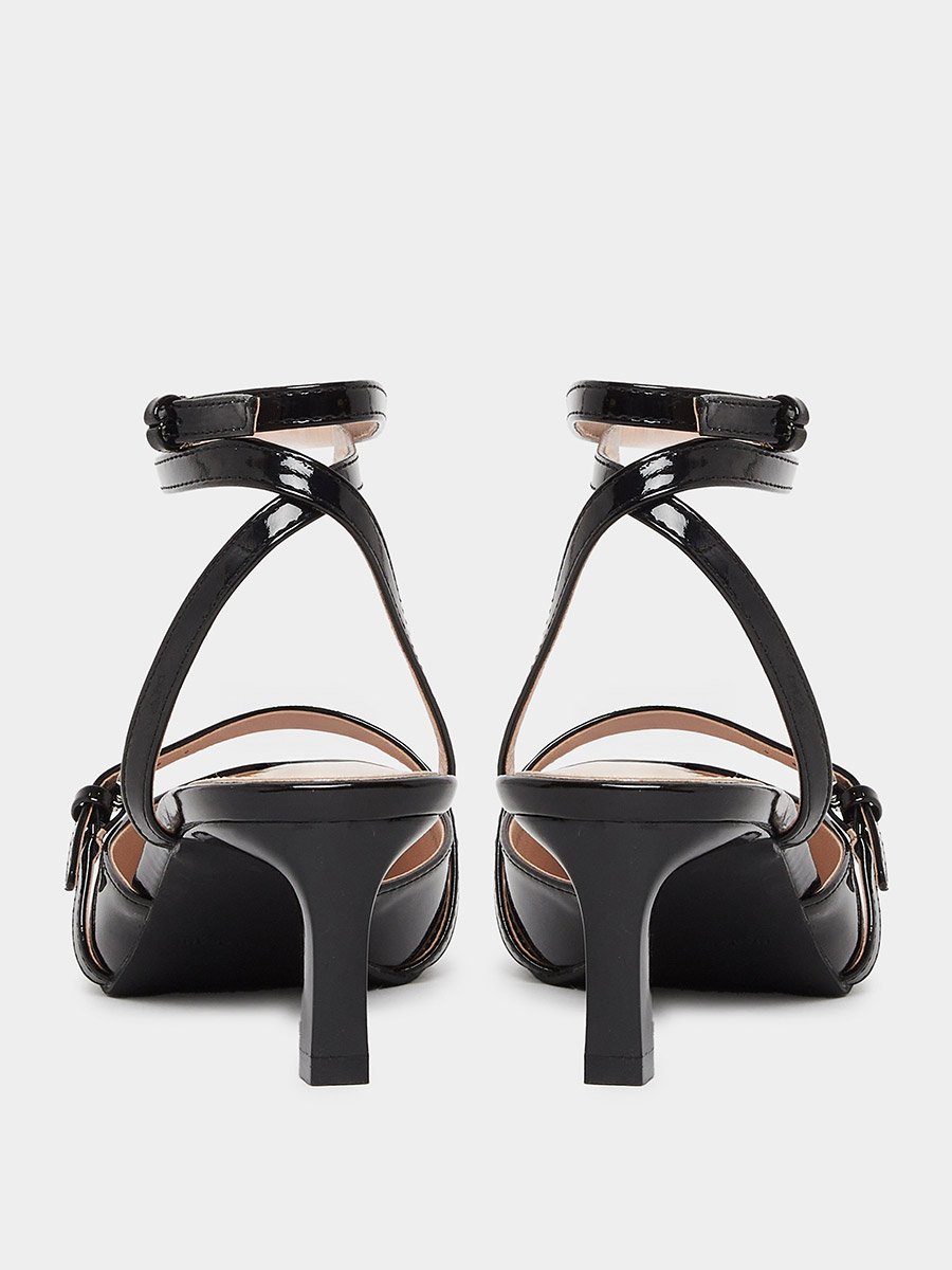 Imara Buckled Strappy Kitten Heel Shoes