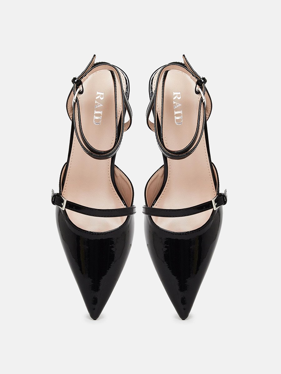 Imara Buckled Strappy Kitten Heel Shoes