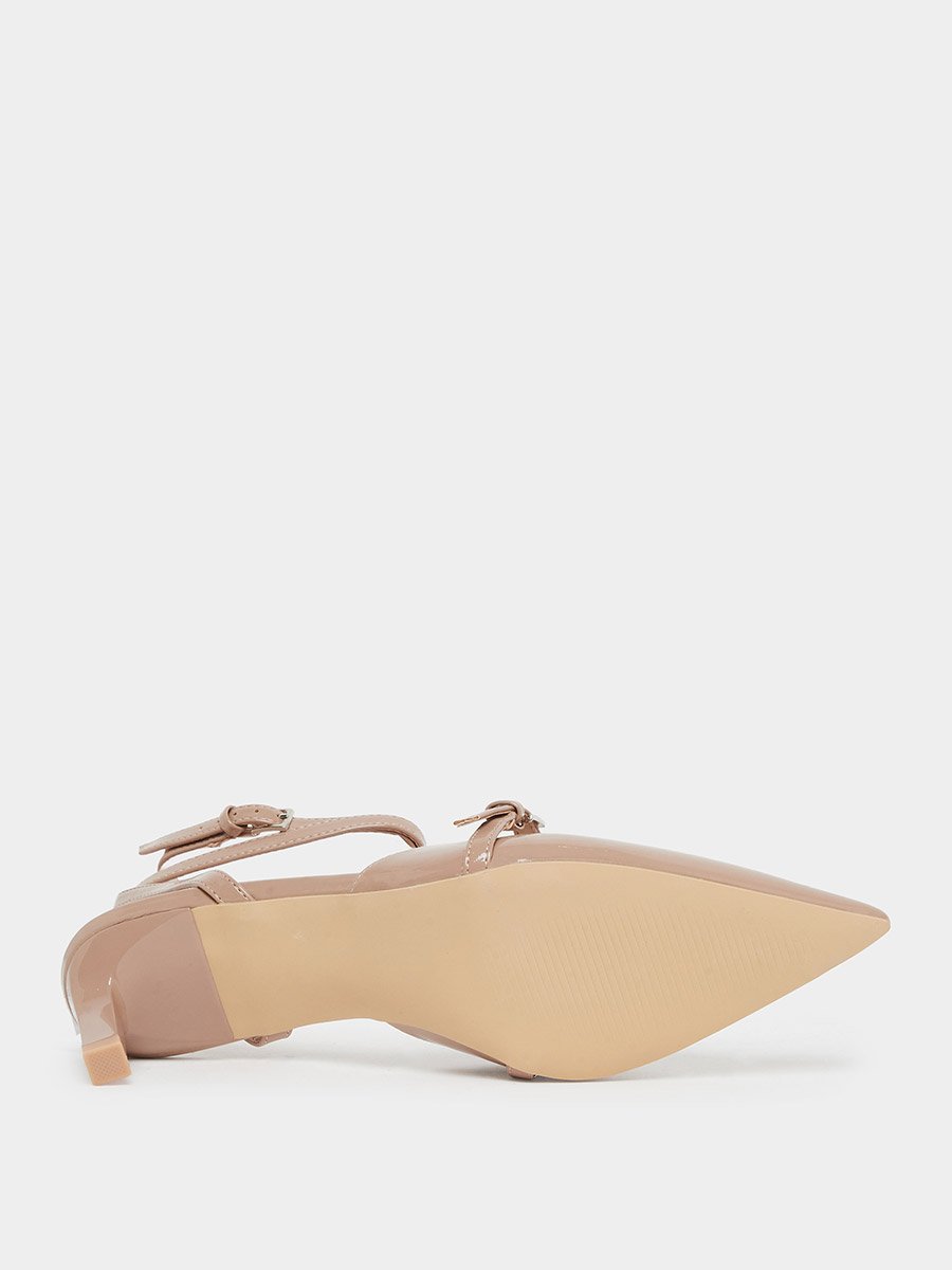 Imara Buckled Strappy Kitten Heel Shoes
