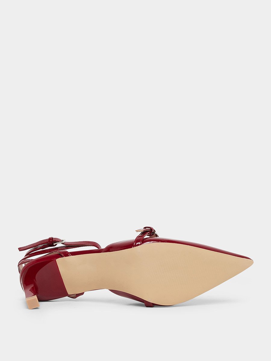 Imara Buckled Strappy Kitten Heel Shoes