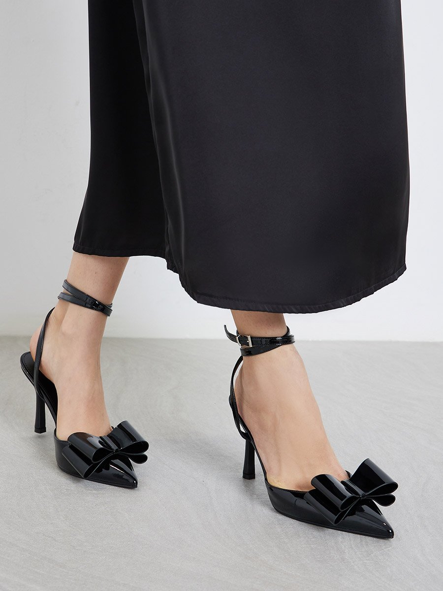 Myrna Heeled Shoes with Bow Detail