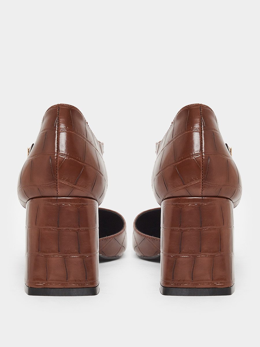 Lydia Textured Block Heel Shoes