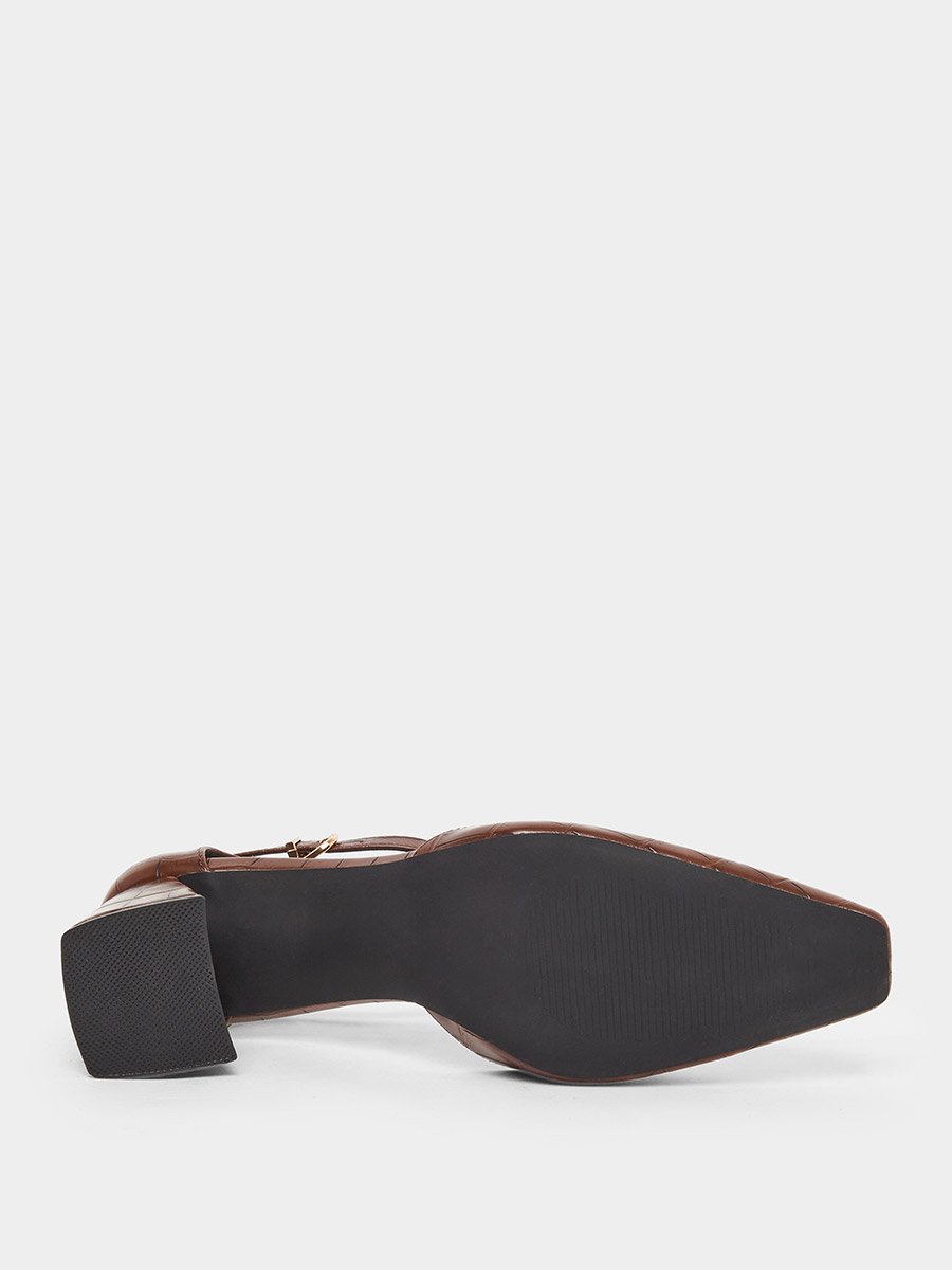 Lydia Textured Block Heel Shoes
