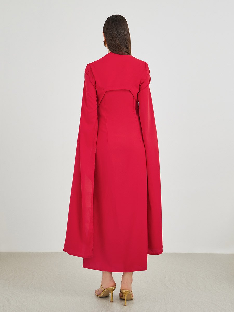 Strappy Bodycon Dress and Cape Sleeve Crop Jacket Co-Ords For Women at UAE | Styli Strappy Bodycon Dress and Cape Sleeve Crop Jacket Co-Ords For Women at UAE | Styli