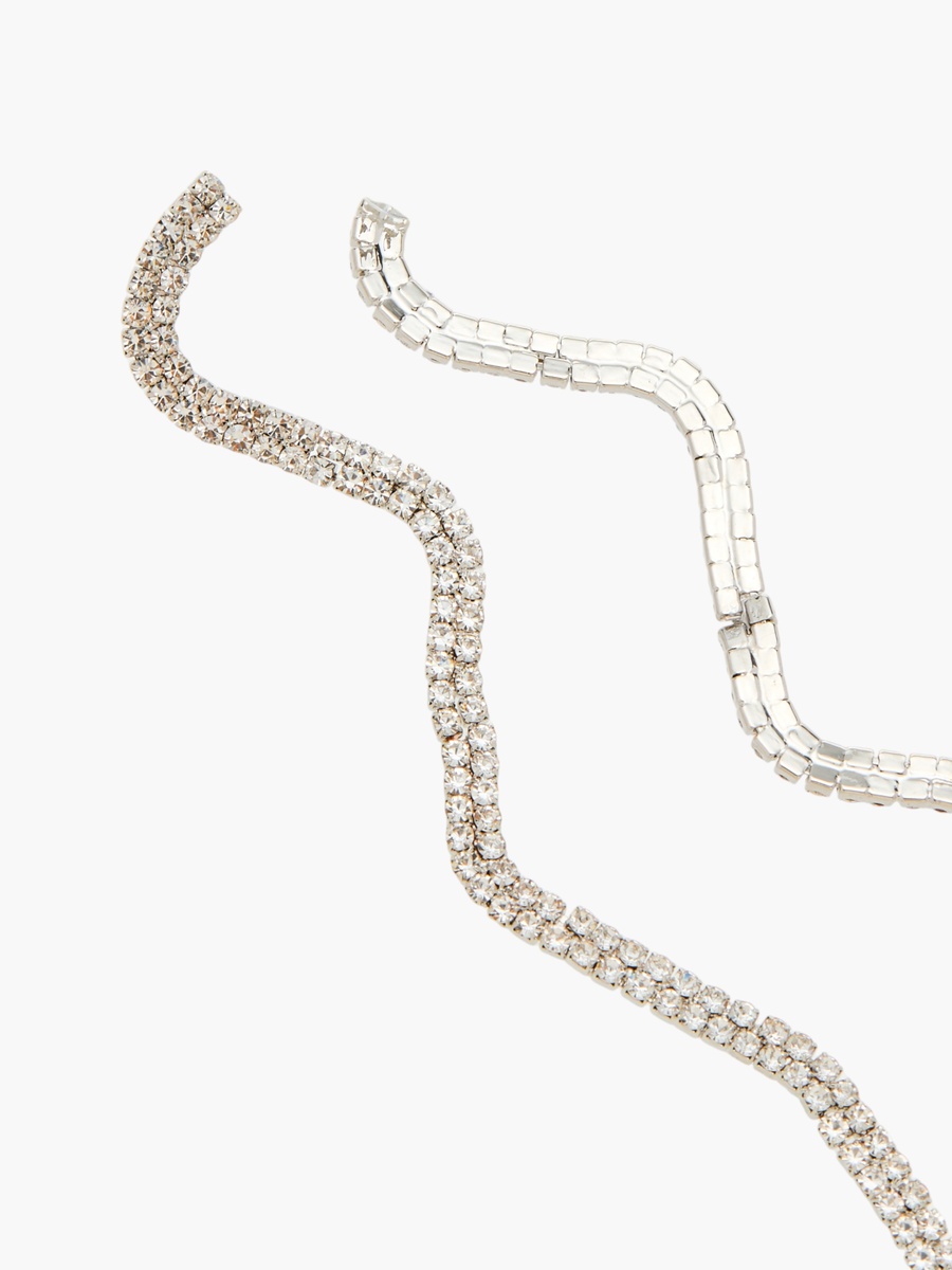 Stone Embellished Dangling Earrings with Pushback Closure
