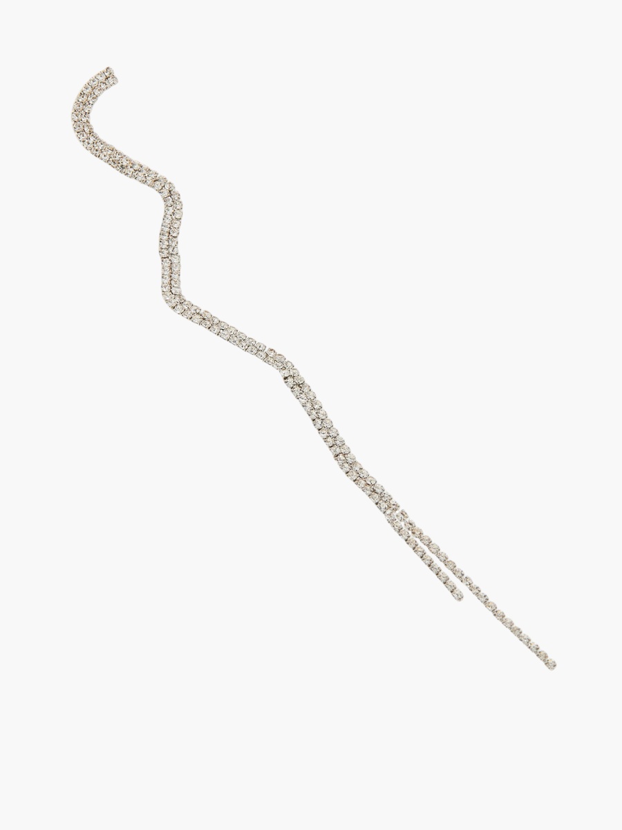 Stone Embellished Dangling Earrings with Pushback Closure