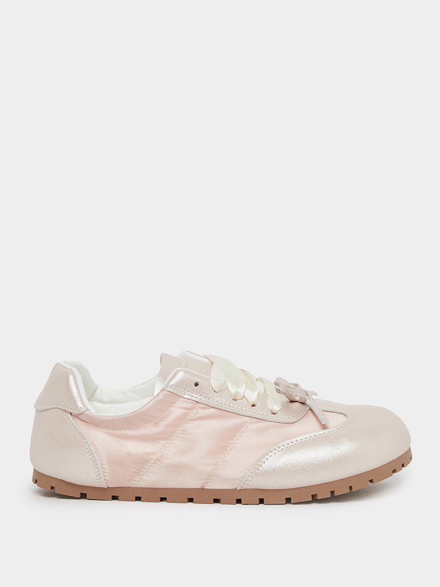 Bow Detail Lace Up Sneakers