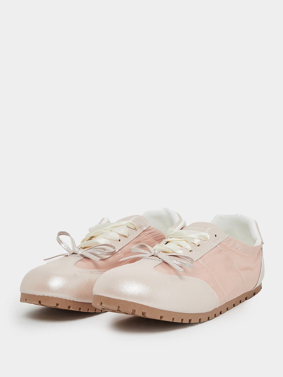Bow Detail Lace Up Sneakers