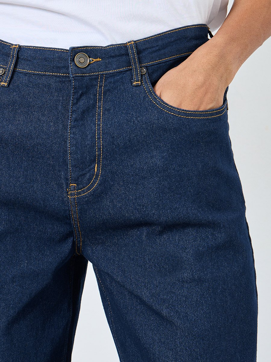 Oversized Fit Dark Wash Clean Look Jeans