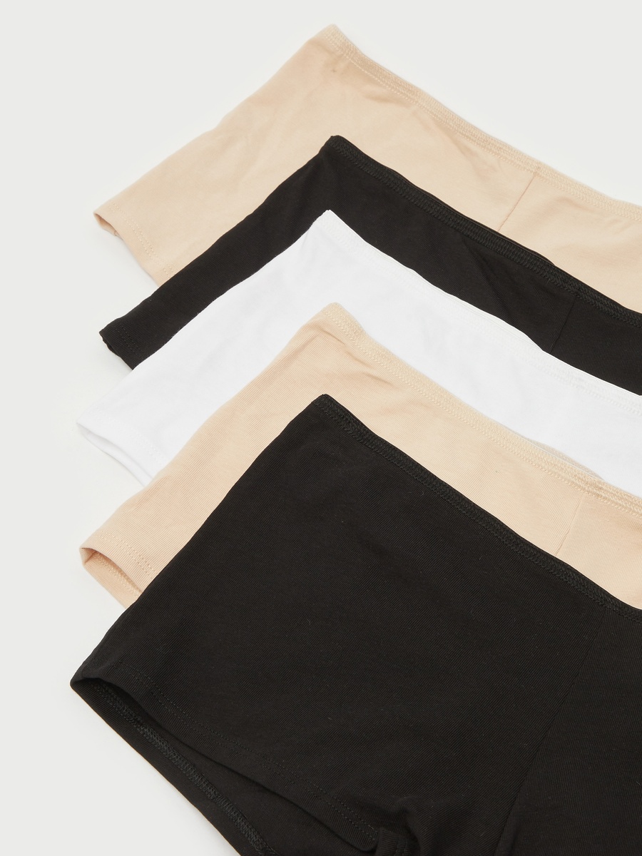 Set of 5 - Boyshorts with Elasticated Waistband