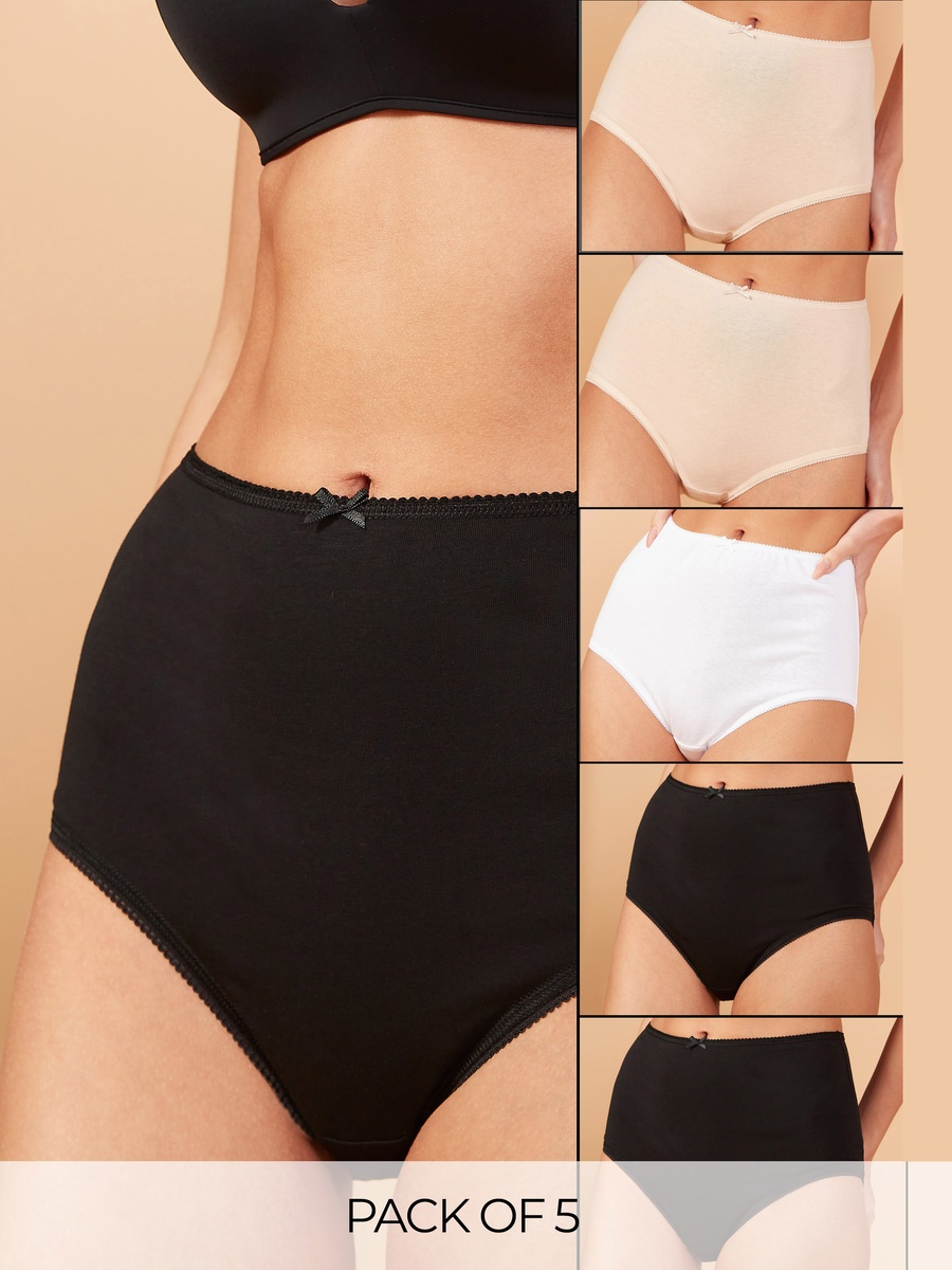 Set of 5 - Boyshorts with Elasticated Waistband