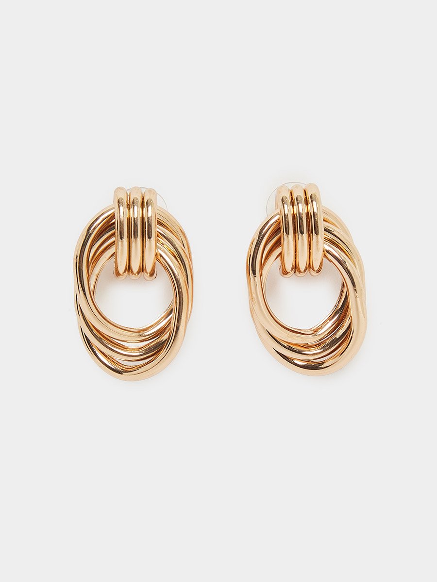 Interlock Oval Earrings