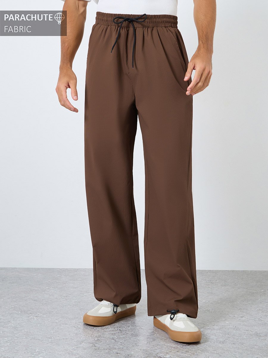Oversized Parachute Pants with Drawstring