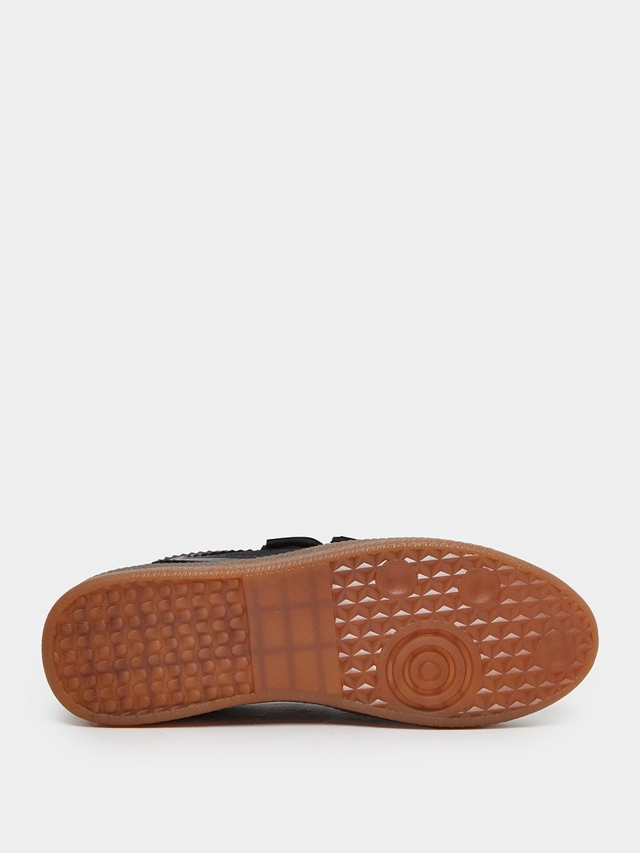 Black Velcro Strap Sneakers