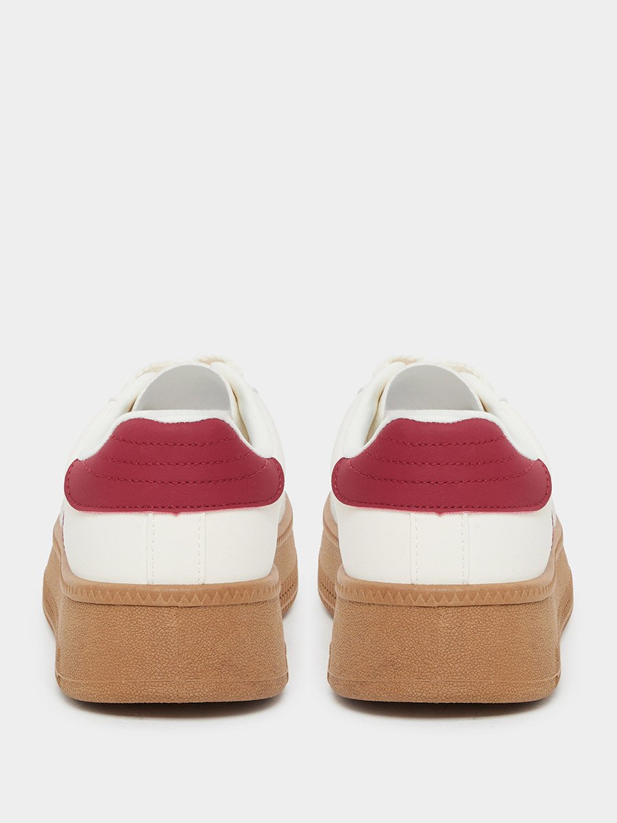 Women Beige Platform Sneakers