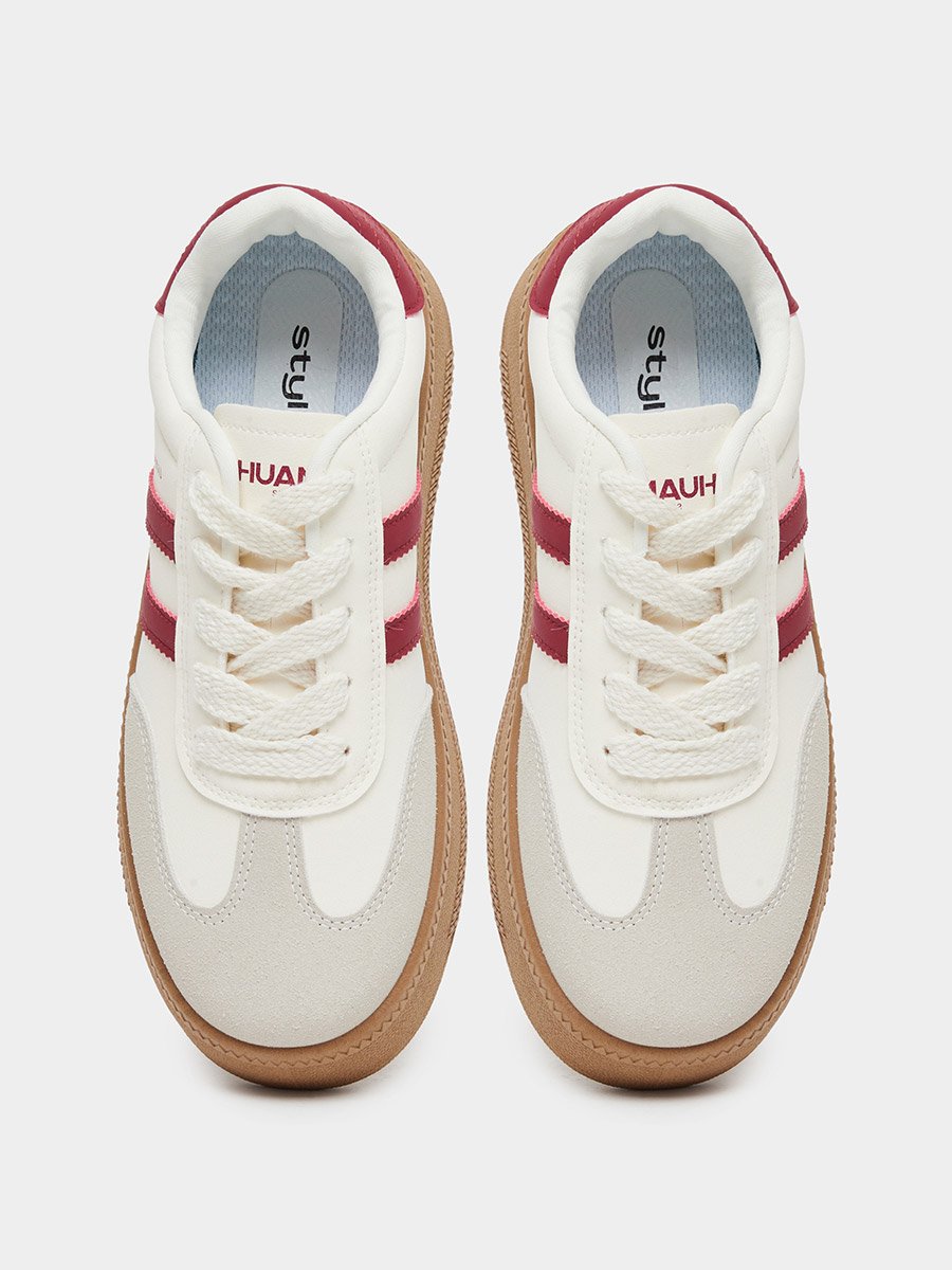 Women Beige Platform Sneakers
