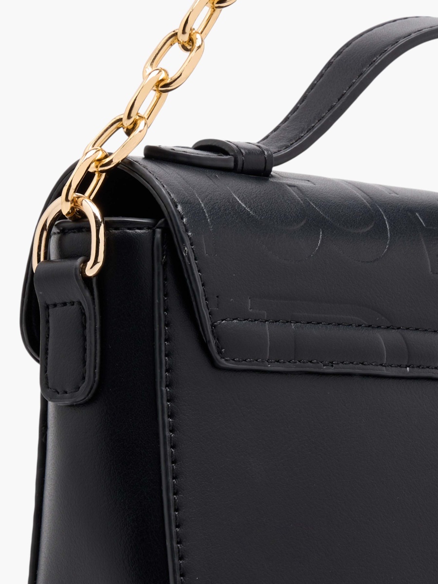 Monogram Print Crossbody Bag with Adjustable Strap and Twist Lock