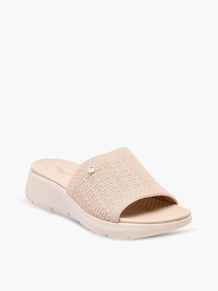 Floral Bella Textured Slip-On Sandals