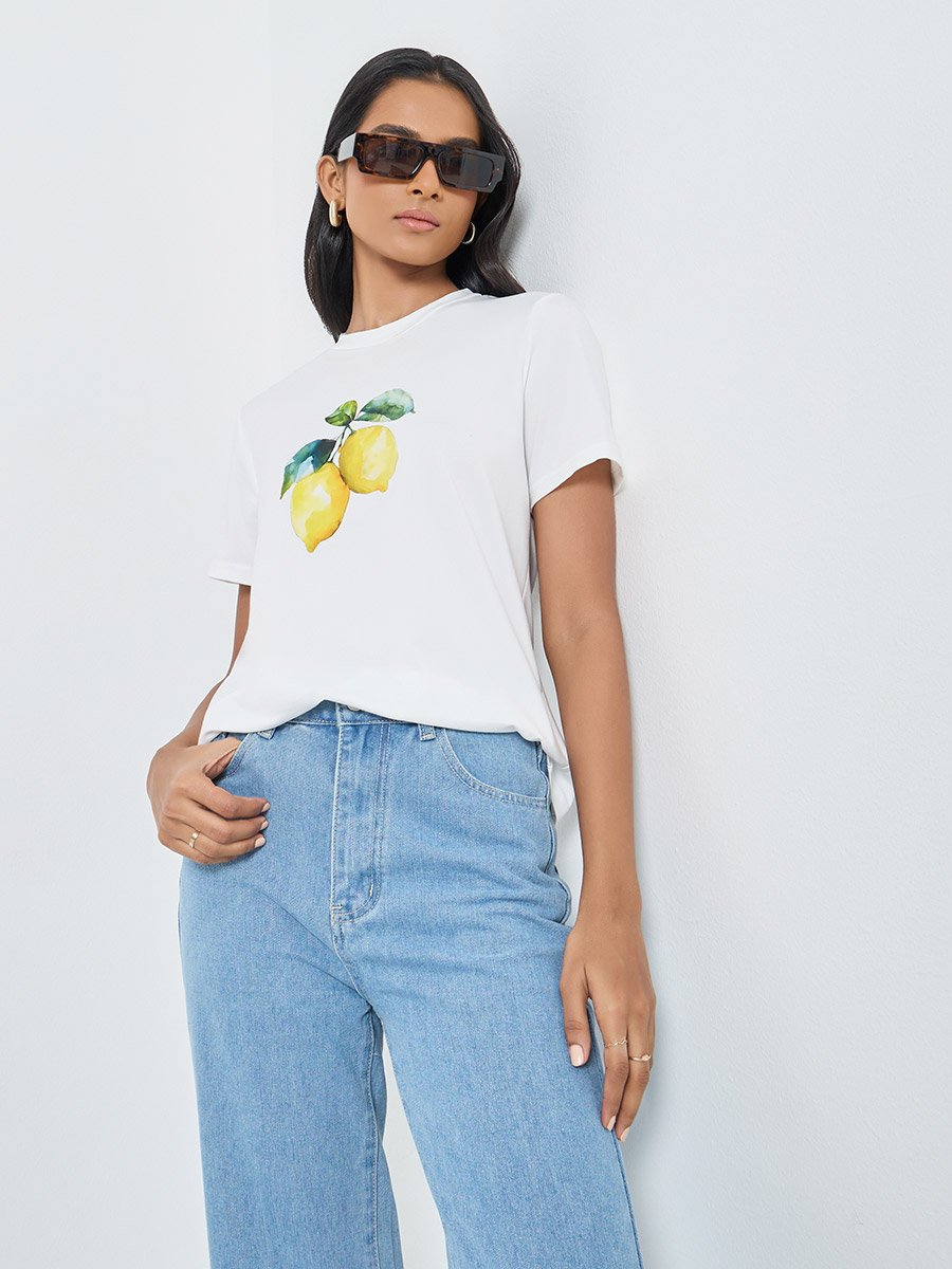 Women Lemon Graphic Print T-Shirt