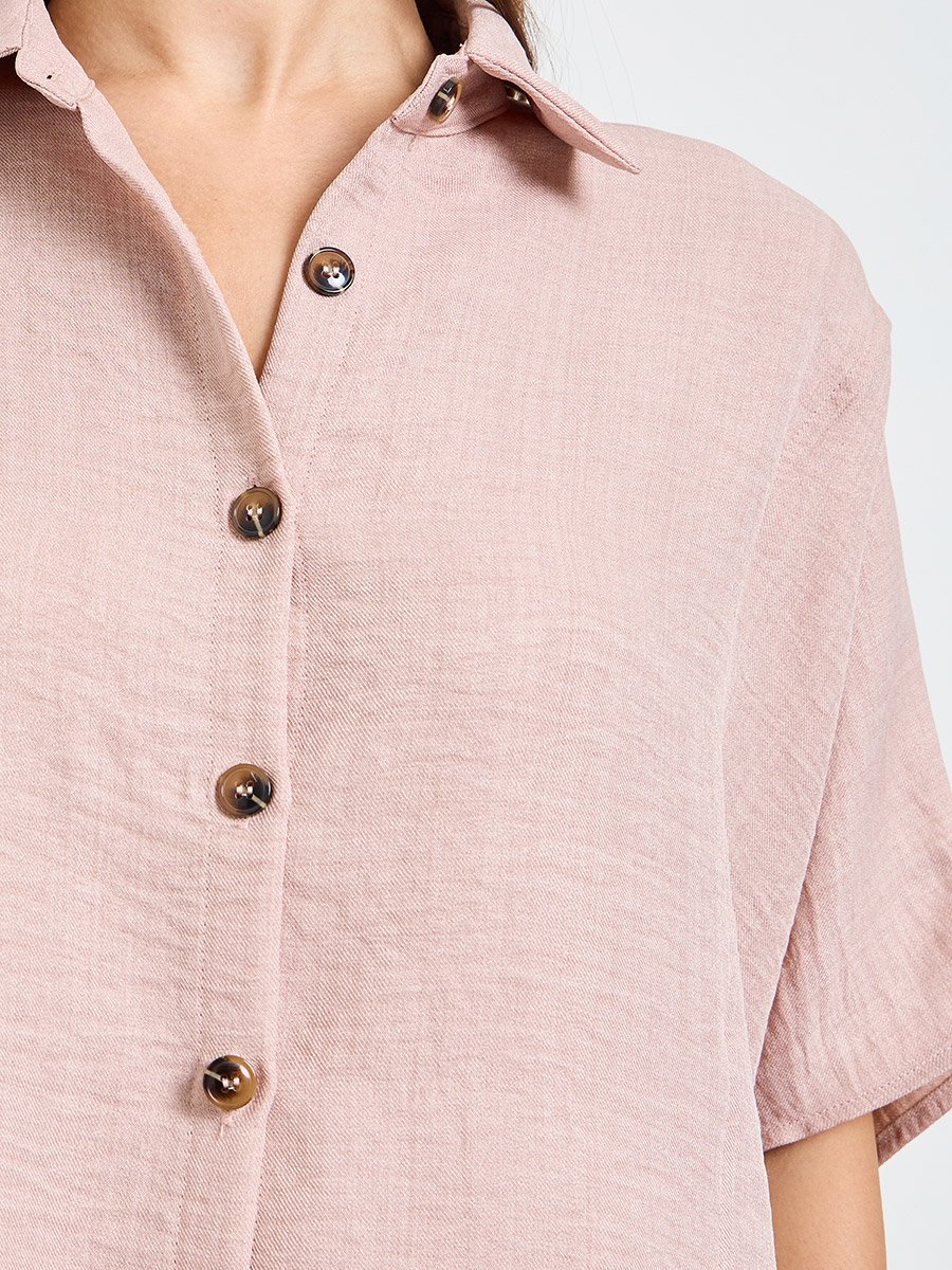 Light Pink Relaxed Fit Shirt and Trouser Modest Set