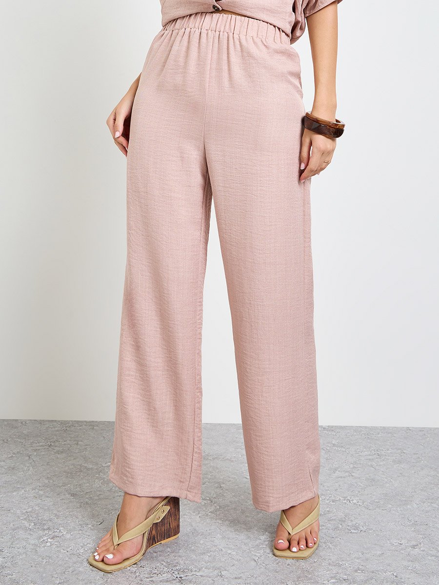 Light Pink Relaxed Fit Shirt and Trouser Modest Set