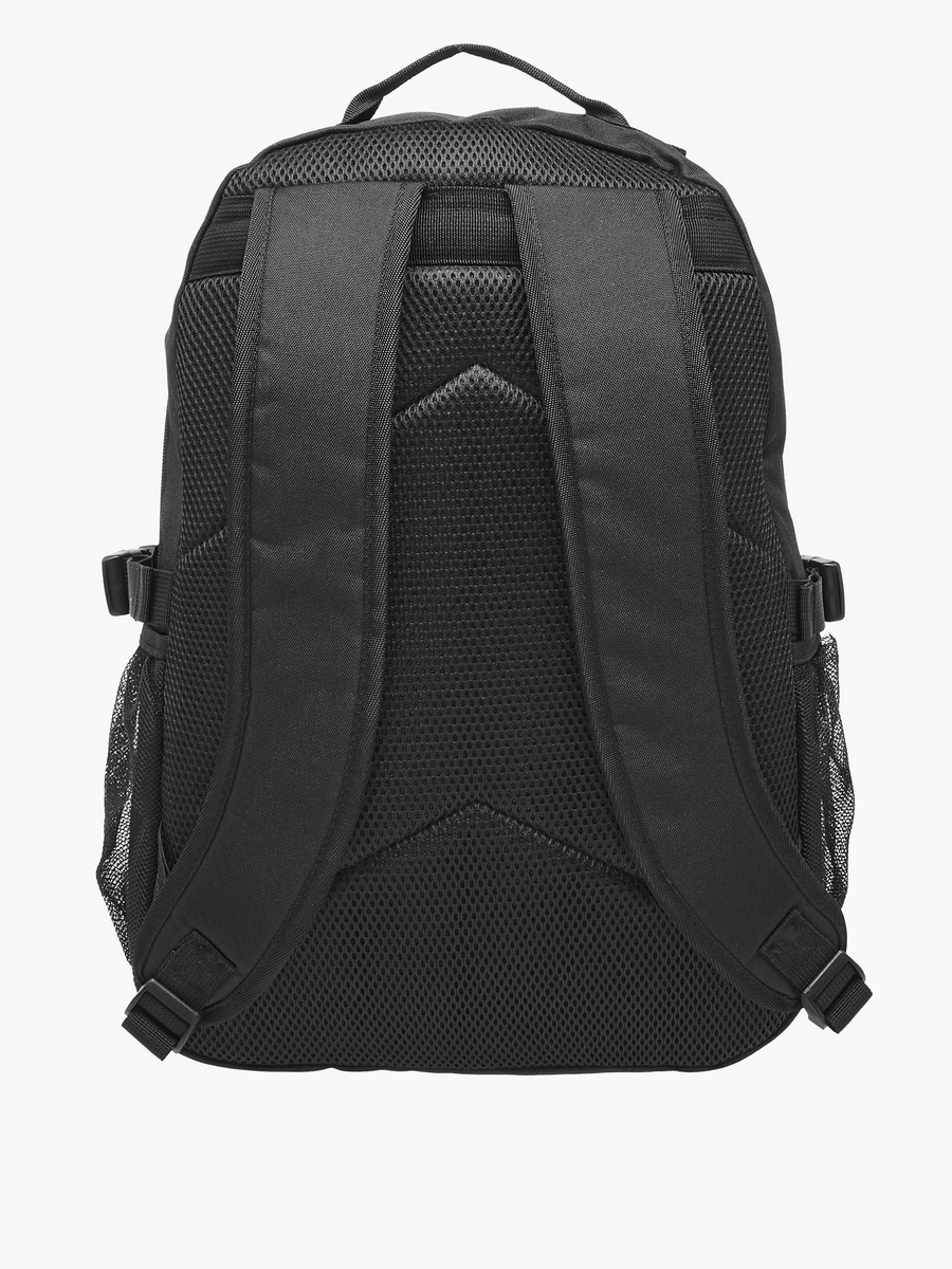 Logo Applique Backpack with Adjustable Straps and Zip Closure - 14x31x46 cm