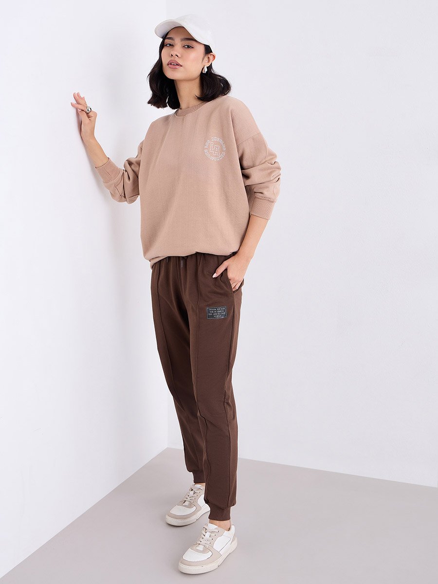 Women Brown Relaxed Fit Joggers