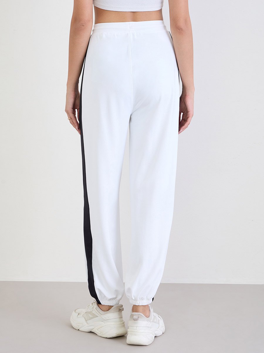 White Side Stripe Joggers