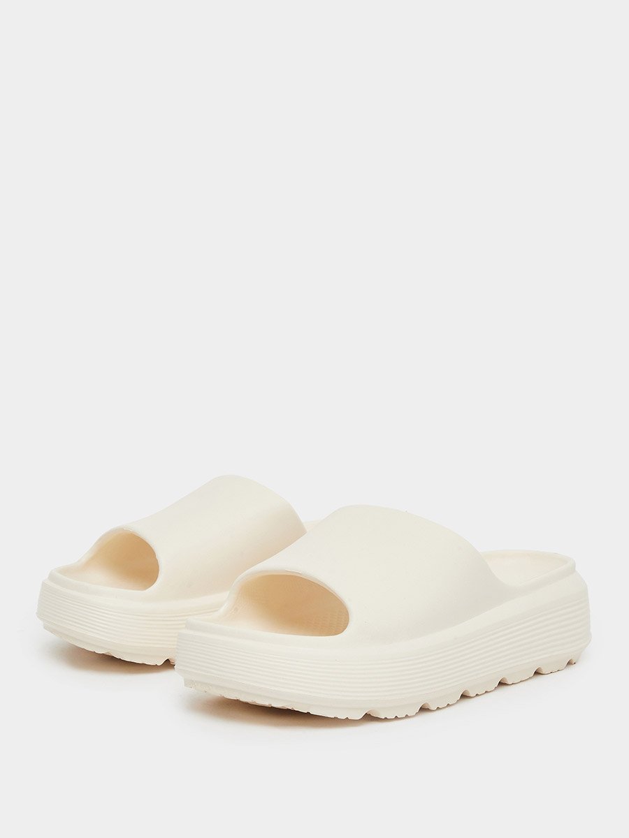 Basic Open Toe Flatform Slides