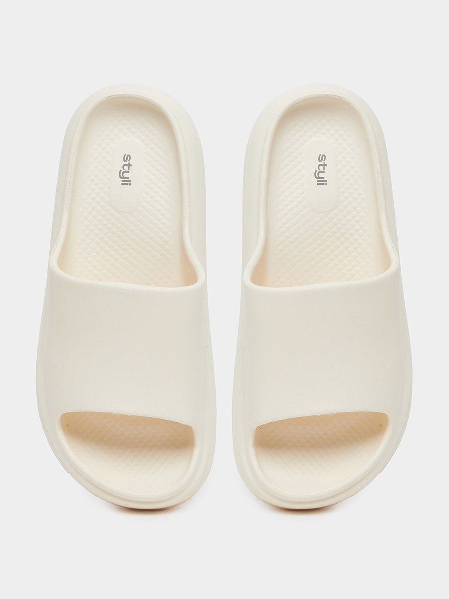 Basic Open Toe Flatform Slides