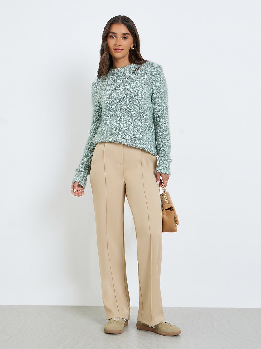 Women Textured Knit Sweater