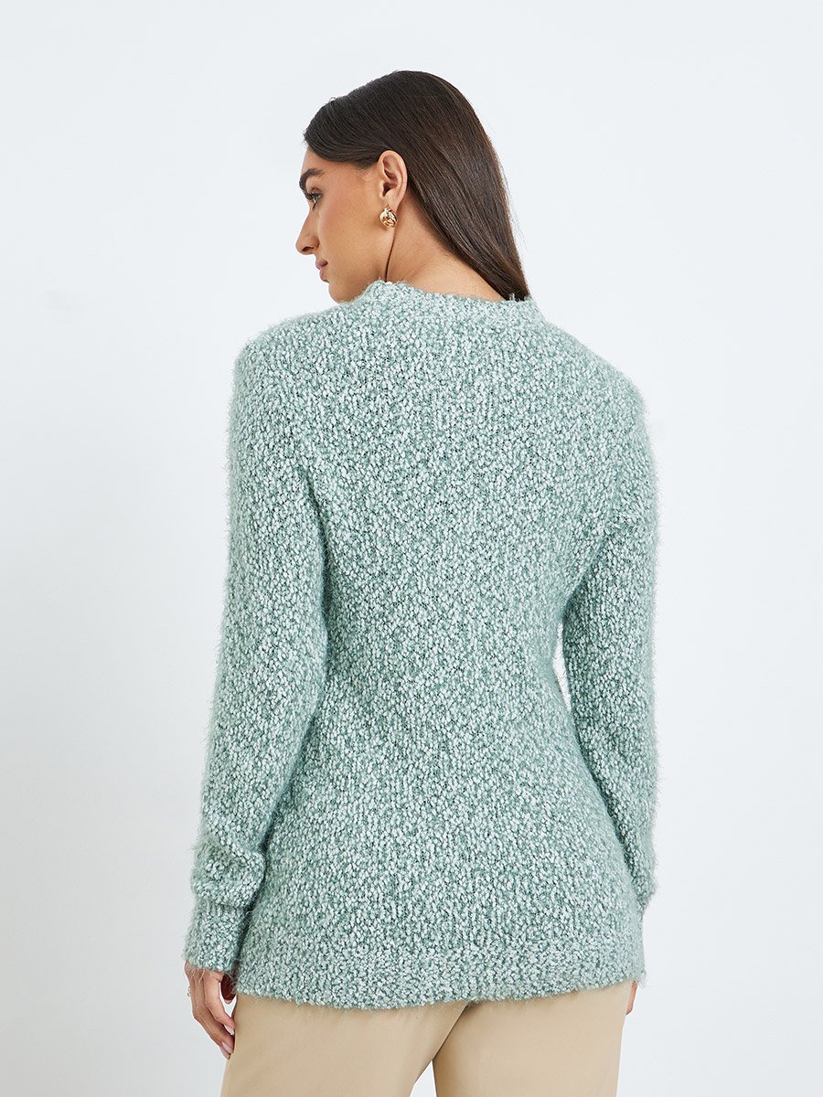 Women Textured Knit Sweater