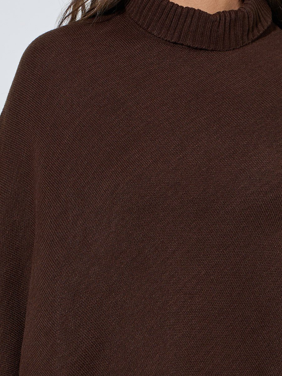 Oversized High Neck Cape Sweater