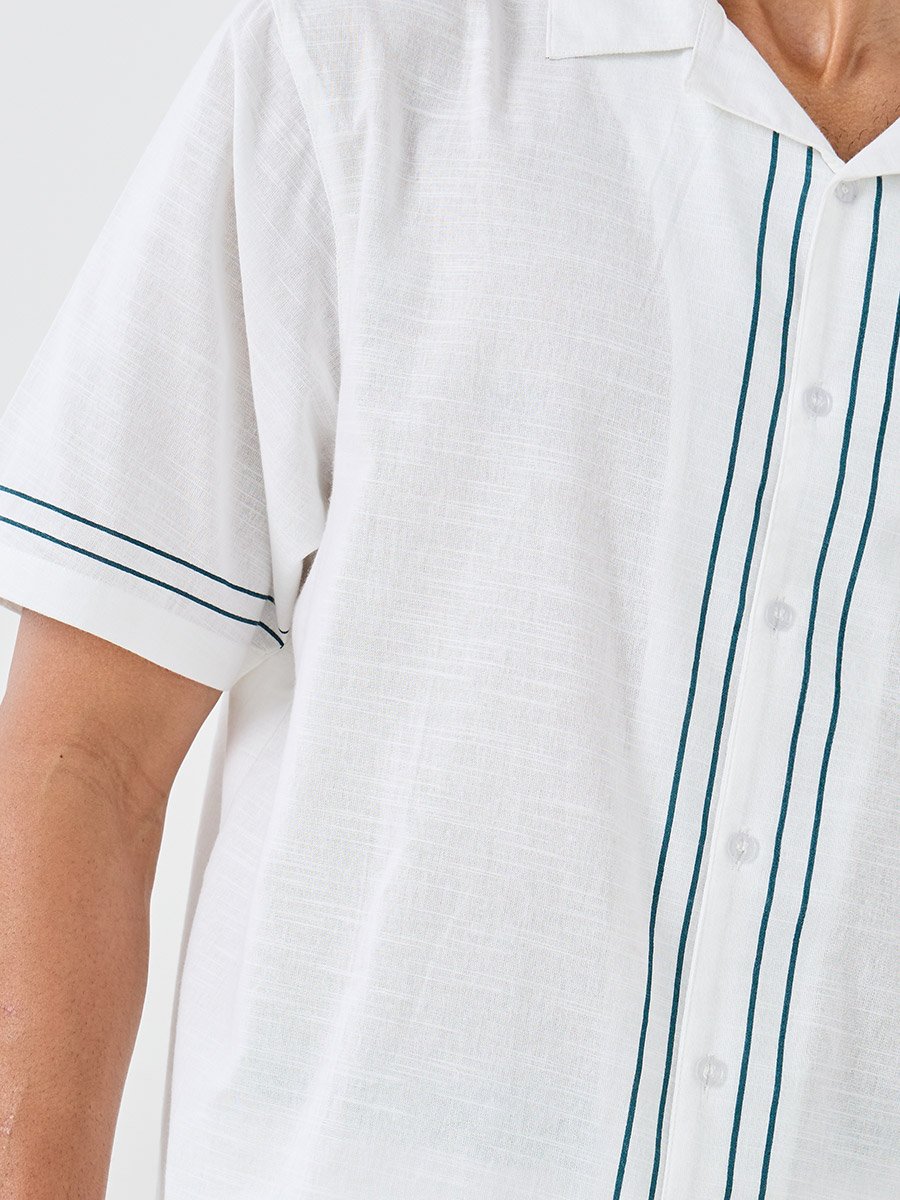 Men Nautical Slogan Print Resort Collar Relaxed Fit Shirt and Shorts Co-Ords