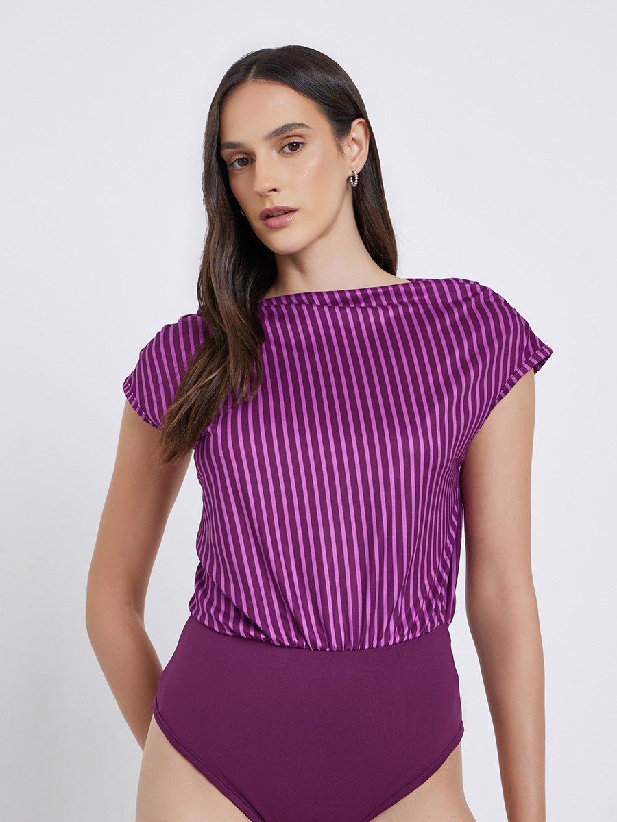 Striped Short Sleeve Bodysuit