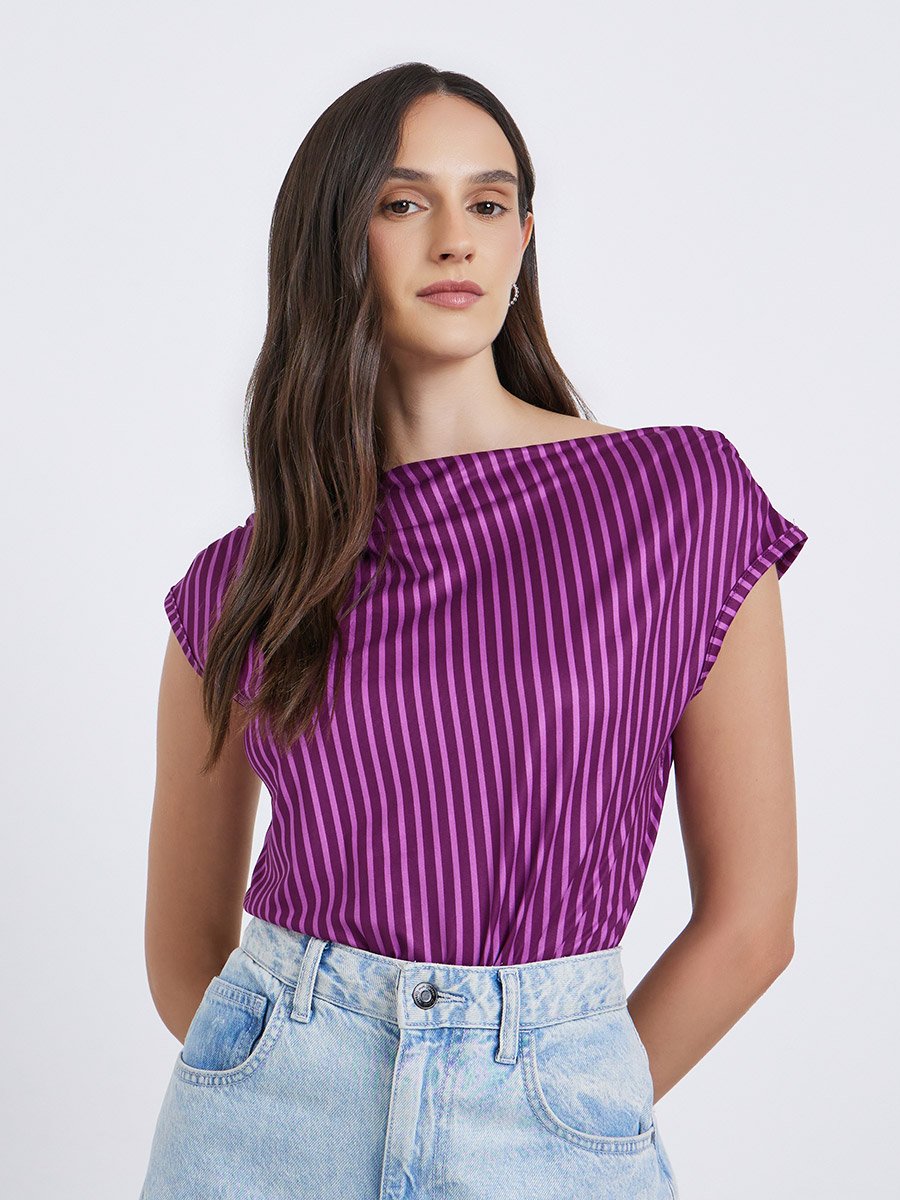 Striped Short Sleeve Bodysuit