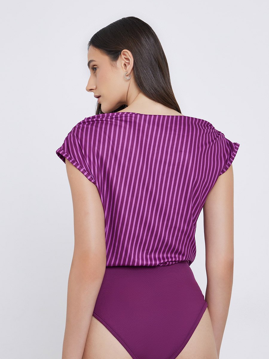 Striped Short Sleeve Bodysuit