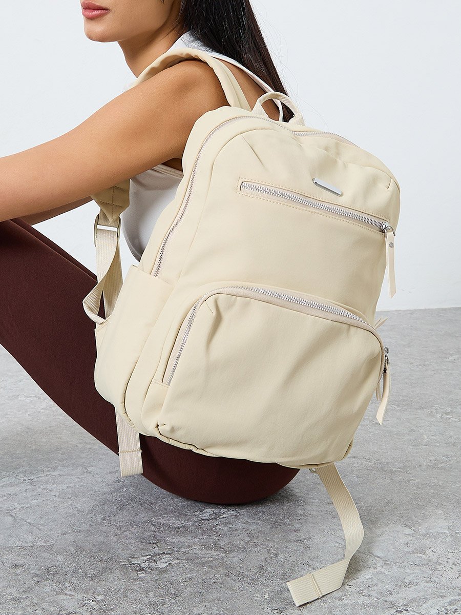 Woman’s cream backpack IHAYNER Women main image 4