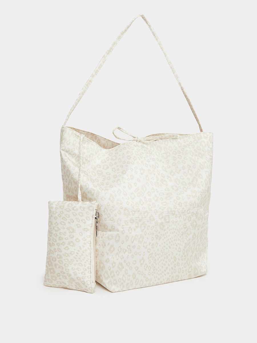 All Over Animal Print Shoulder Bag with Pouch
