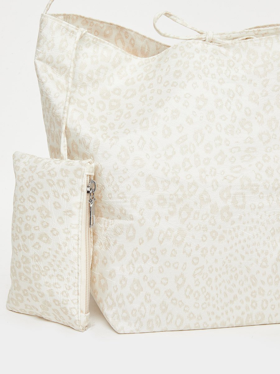 All Over Animal Print Shoulder Bag with Pouch