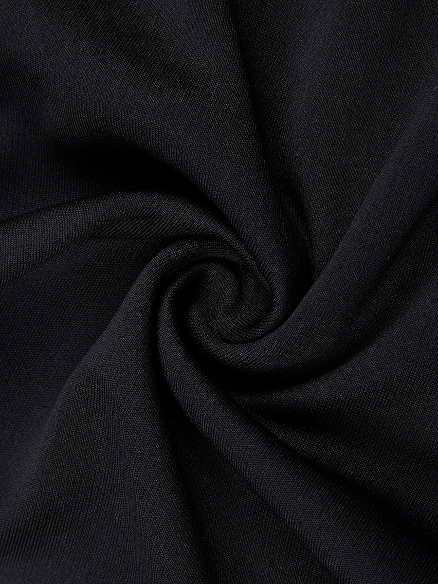 Black Solid Shorts with Side Pocket