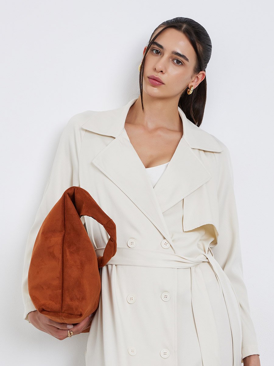 Suede Texture Shoulder Bag