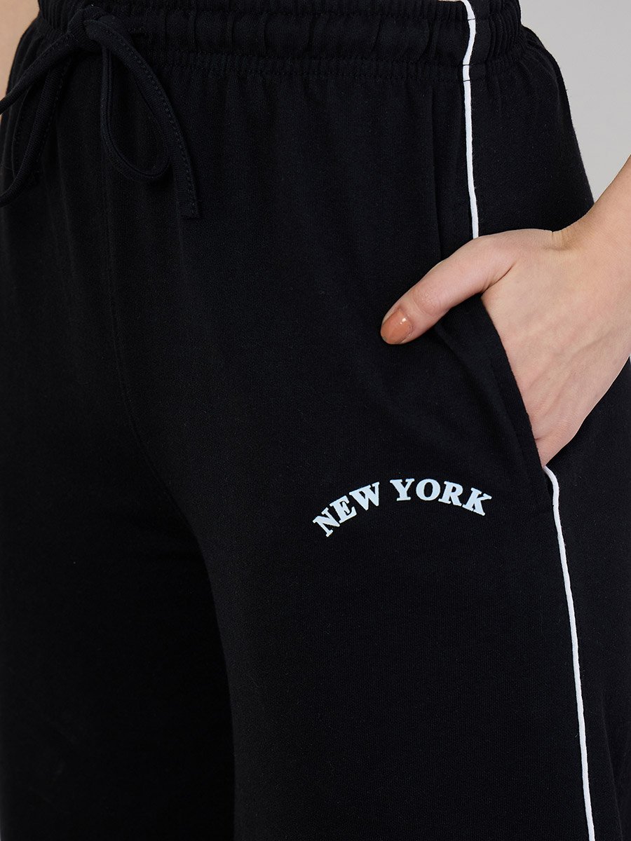 Women Wide Leg Cotton Joggers