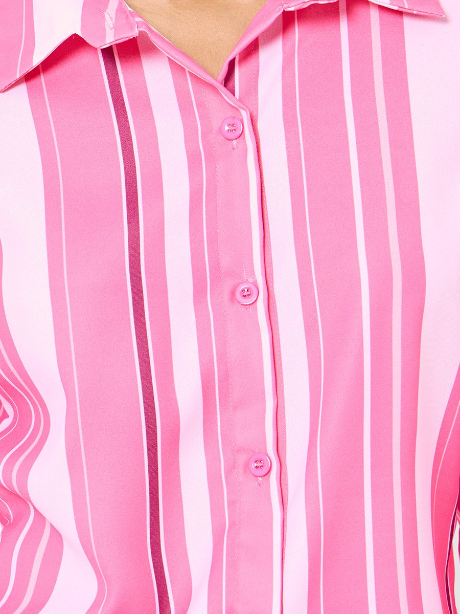Striped Buttoned Regular Fit Shirt