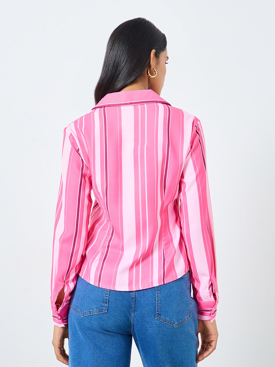 Striped Buttoned Regular Fit Shirt