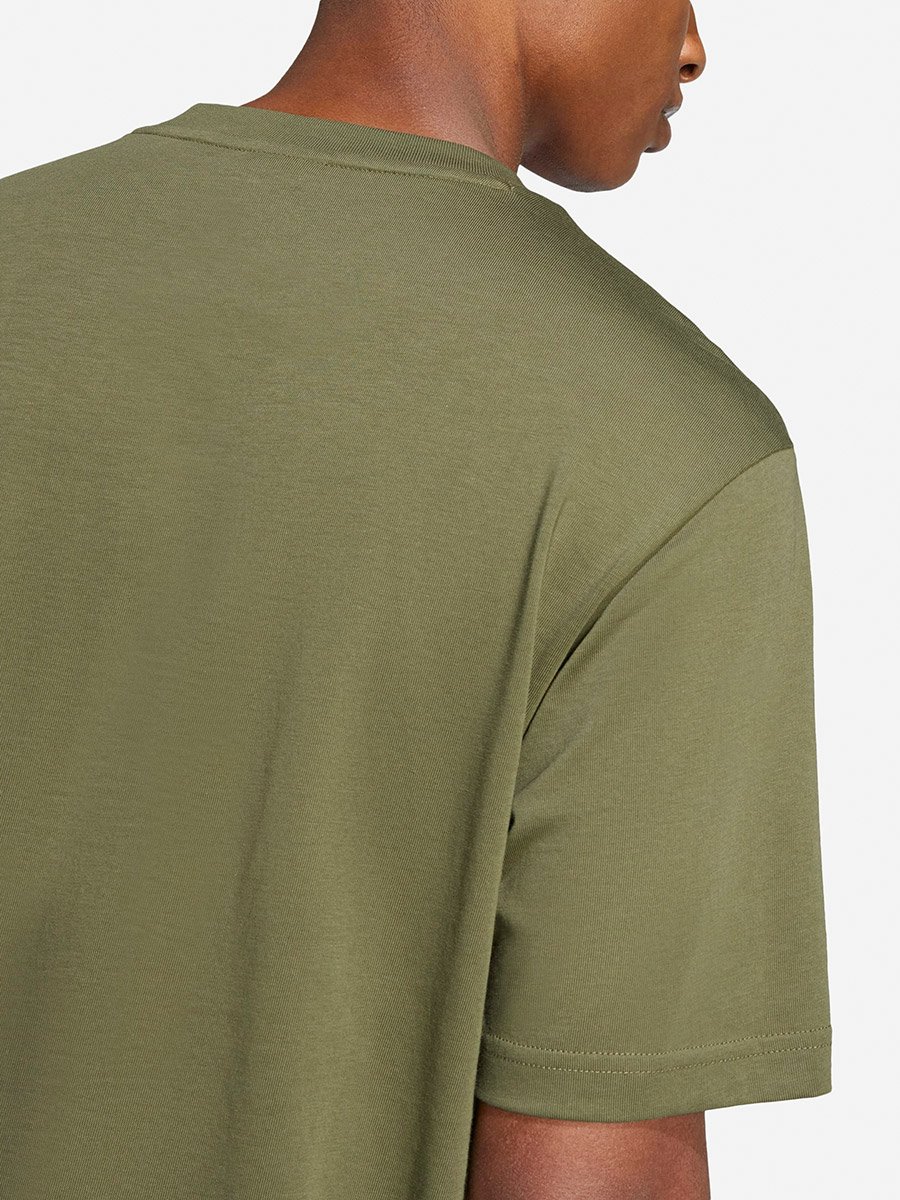 Essentials Big Logo Single Men Graphic T-Shirt Green