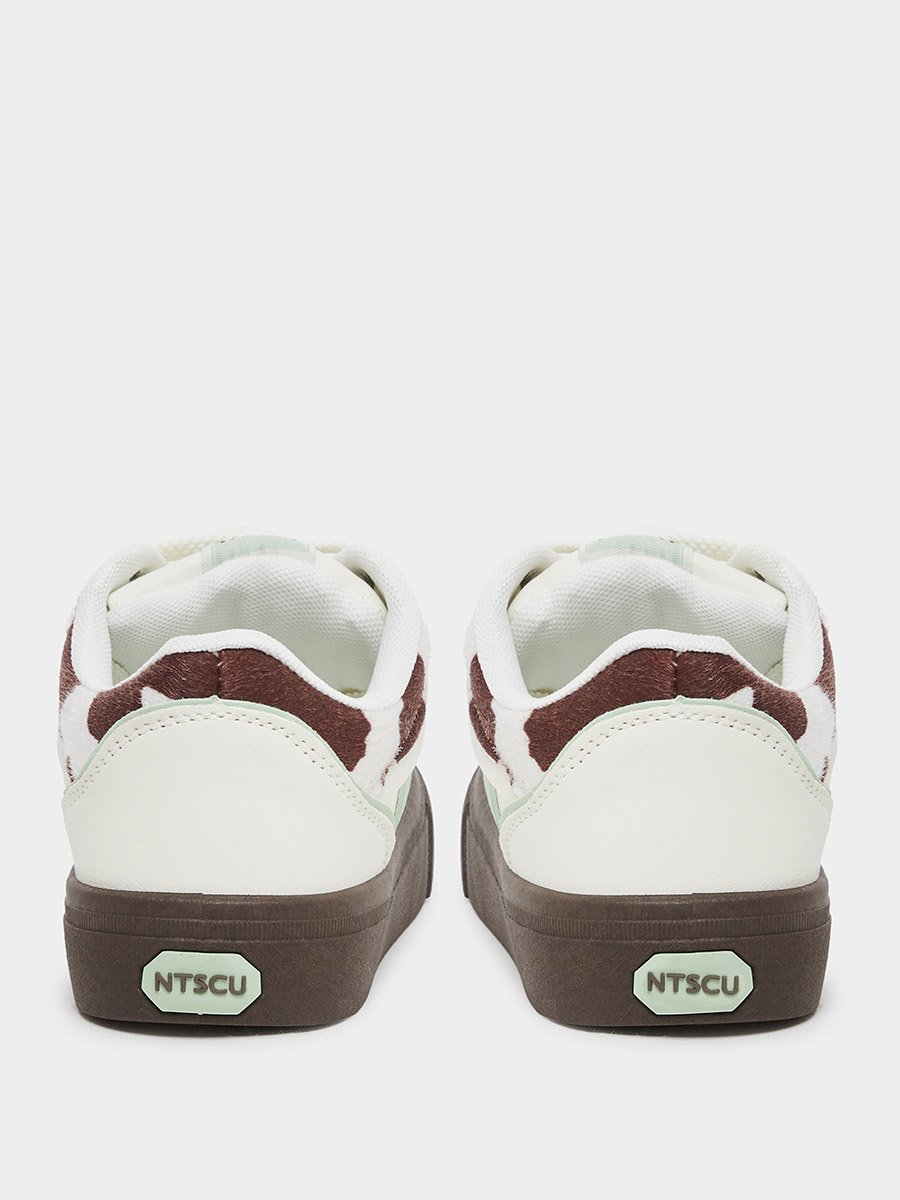 Contrast Sole Lace Up Sneakers