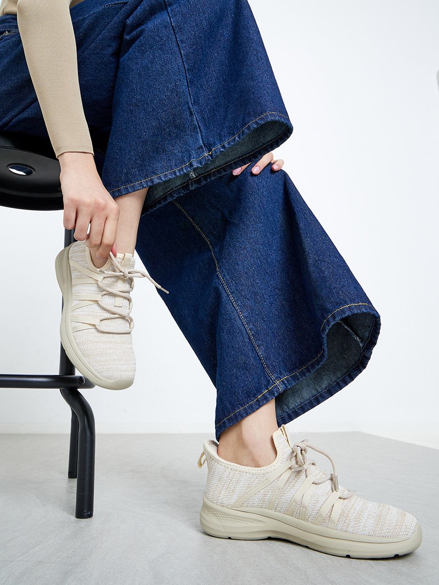 Melange Print Lace Up Sneakers