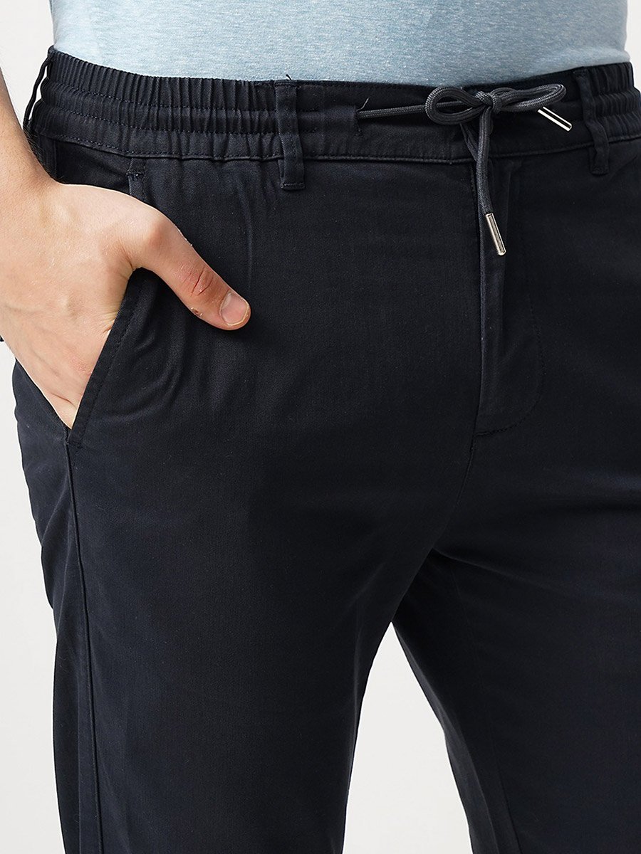 Men Regular Fit Flat-Front Chinos